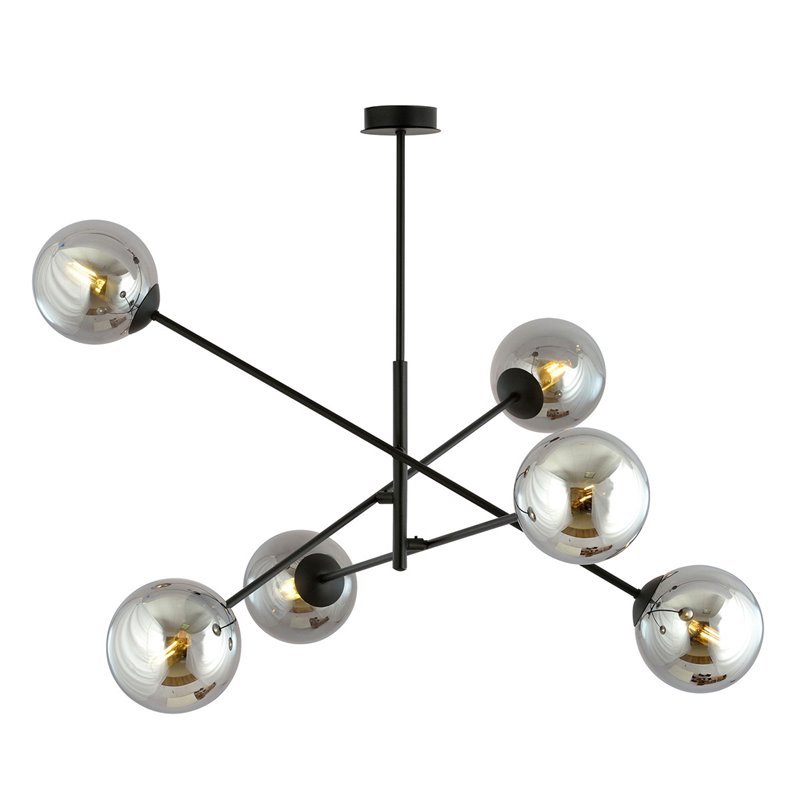 LINEAR 6 BLACK/GRAFIT EMIBIG Żyrandol LINEAR 6 BLACK/GRAFIT EMIBIG Żyrandol
