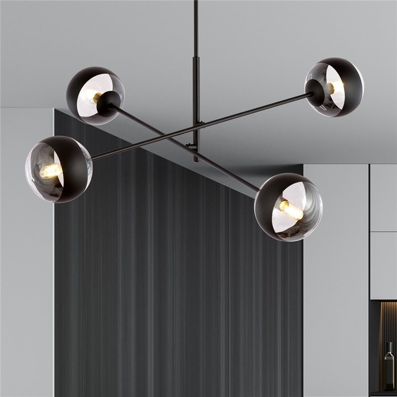 LINEAR 4 BLACK/STRIPE EMIBIG Żyrandol LINEAR 4 BLACK/STRIPE EMIBIG Żyrandol