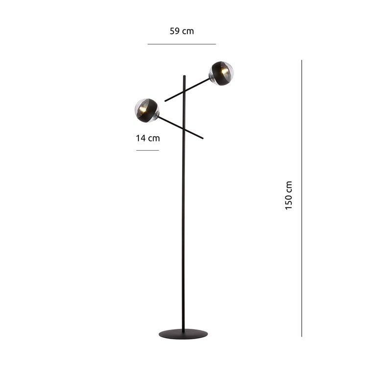 LINEAR LP2 BLACK/STRIPE EMIBIG Lampa podłogowa