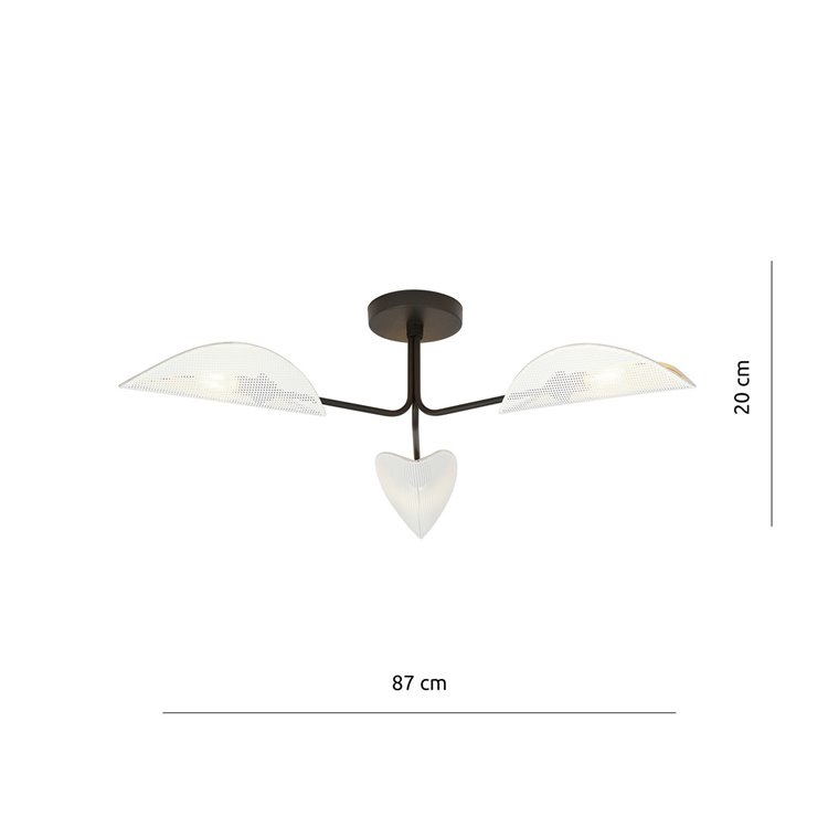 GOMEZ 3 WHITE/GOLD EMIBIG Lampa sufitowa