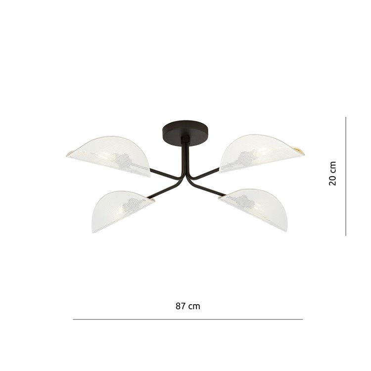 GOMEZ 4 WHITE/GOLD EMIBIG Lampa sufitowa