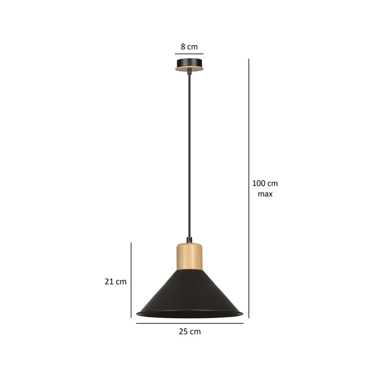 ROWEN 1 BLACK EMIBIG Lampa wisząca