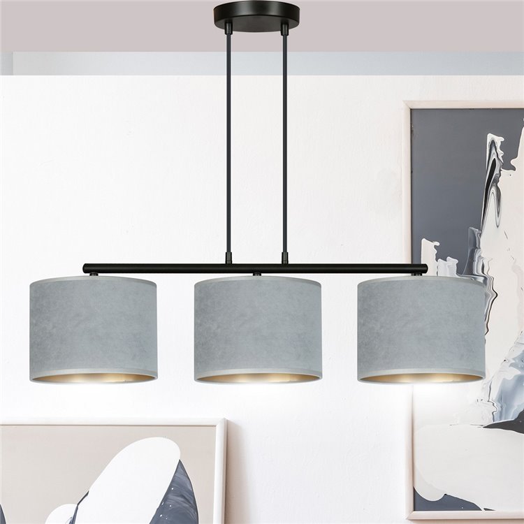 HILDE 3 BL GRAY EMIBIG Lampa wisząca