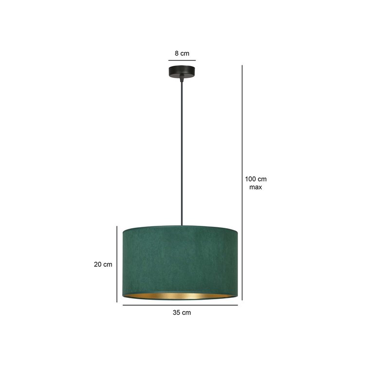 HILDE 1 BL GREEN EMIBIG Lampa wisząca