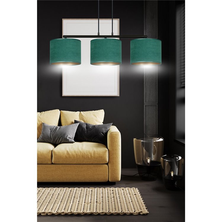 HILDE 3 BL GREEN EMIBIG Lampa wisząca