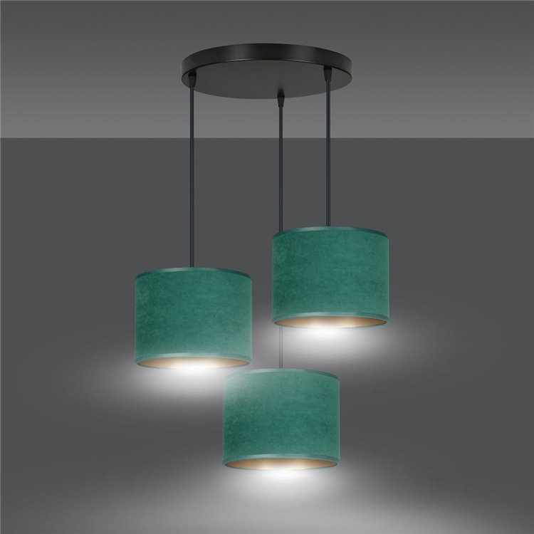 HILDE 3 BL PREMIUM GREEN EMIBIG Lampa wisząca