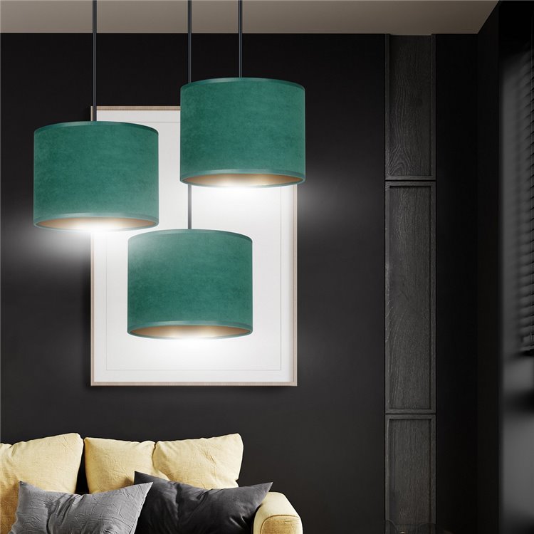 HILDE 3 BL PREMIUM GREEN EMIBIG Lampa wisząca