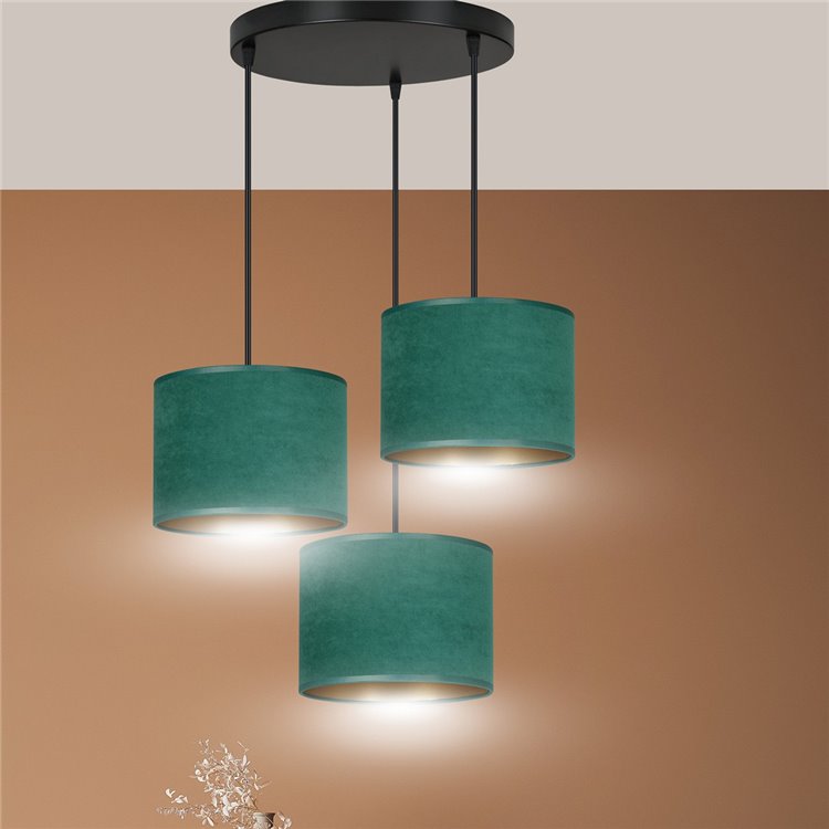 HILDE 3 BL PREMIUM GREEN EMIBIG Lampa wisząca