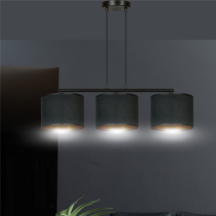 HILDE 3 BL BLACK EMIBIG Lampa wisząca