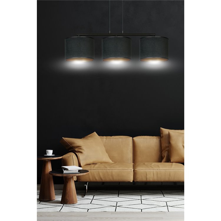 HILDE 3 BL BLACK EMIBIG Lampa wisząca