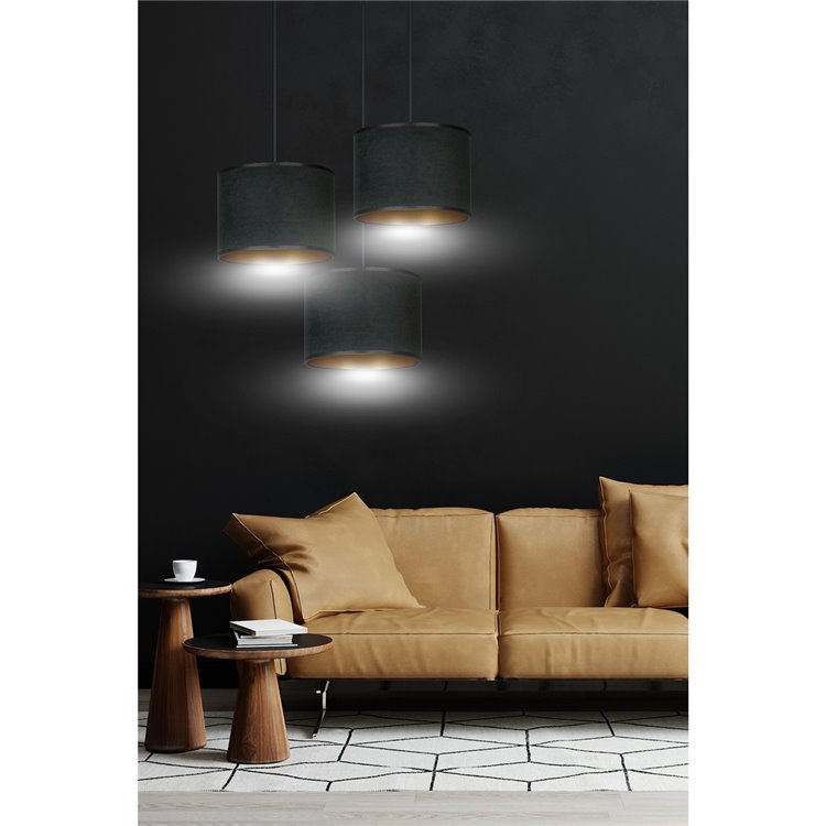 HILDE 3 BL PREMIUM BLACK EMIBIG Lampa wisząca