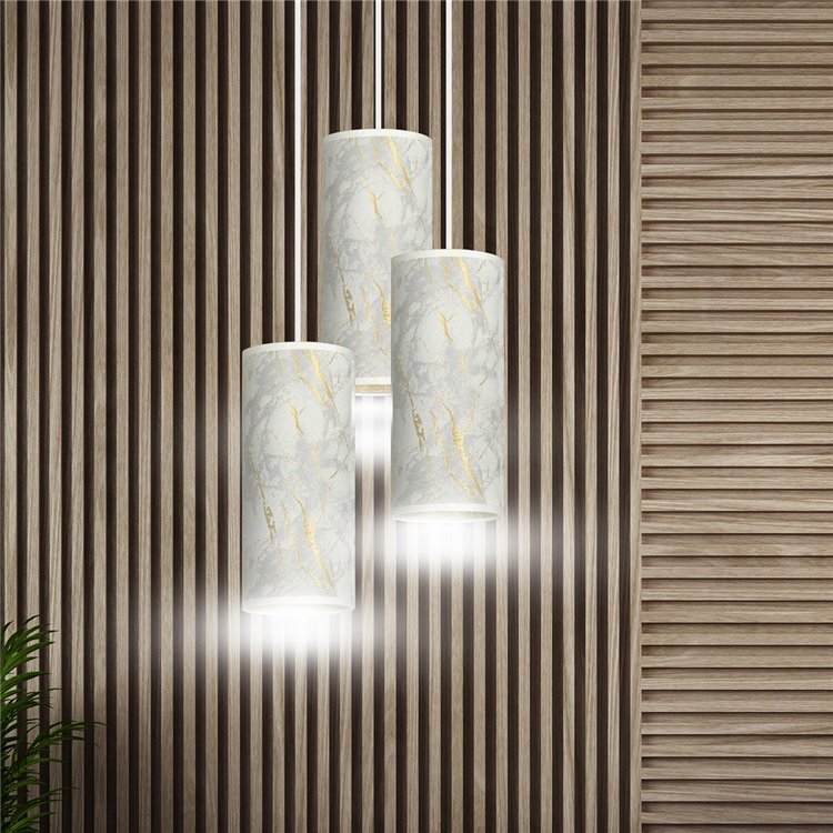 KARLI 3 WH PREMIUM MARBEL WHITE EMIBIG Lampa wisząca