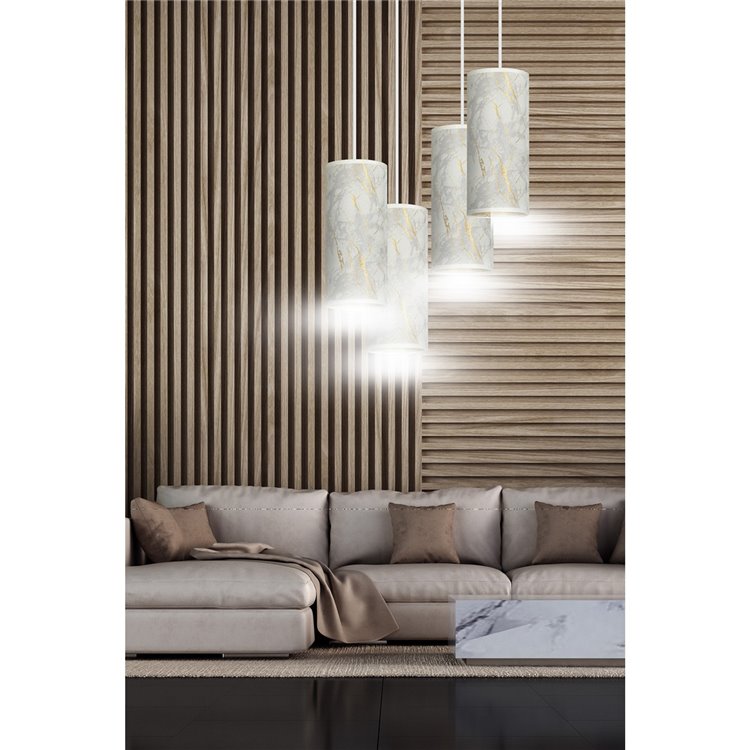 KARLI 4 WH PREMIUM MARBEL WHITE EMIBIG Lampa wisząca