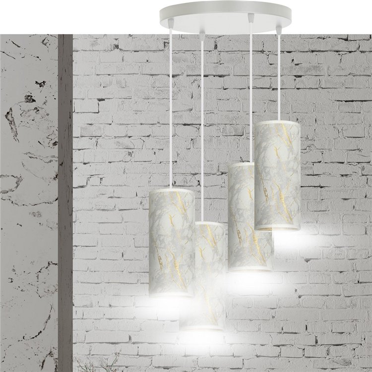 KARLI 4 WH PREMIUM MARBEL WHITE EMIBIG Lampa wisząca