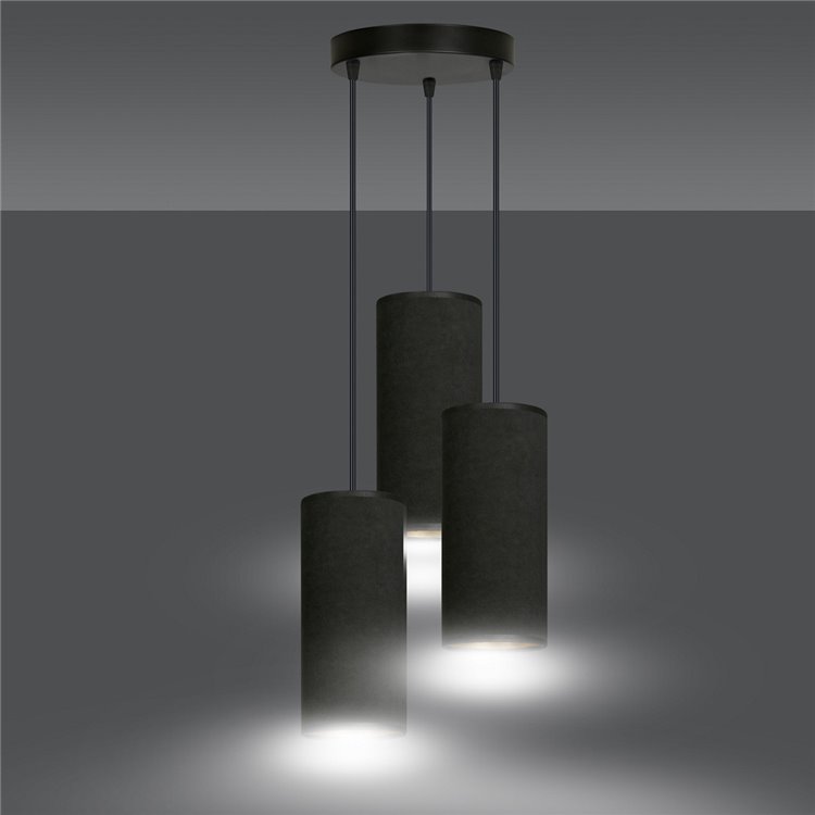 BENTE 3 BL PREMIUM BLACK EMIBIG Lampa wisząca