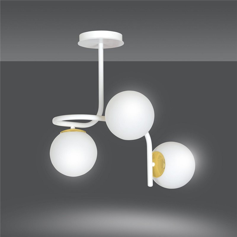 RAGNAR 3 WHITE GOLD EMIBIG Lampa sufitowa RAGNAR 3 WHITE GOLD EMIBIG Lampa sufitowa