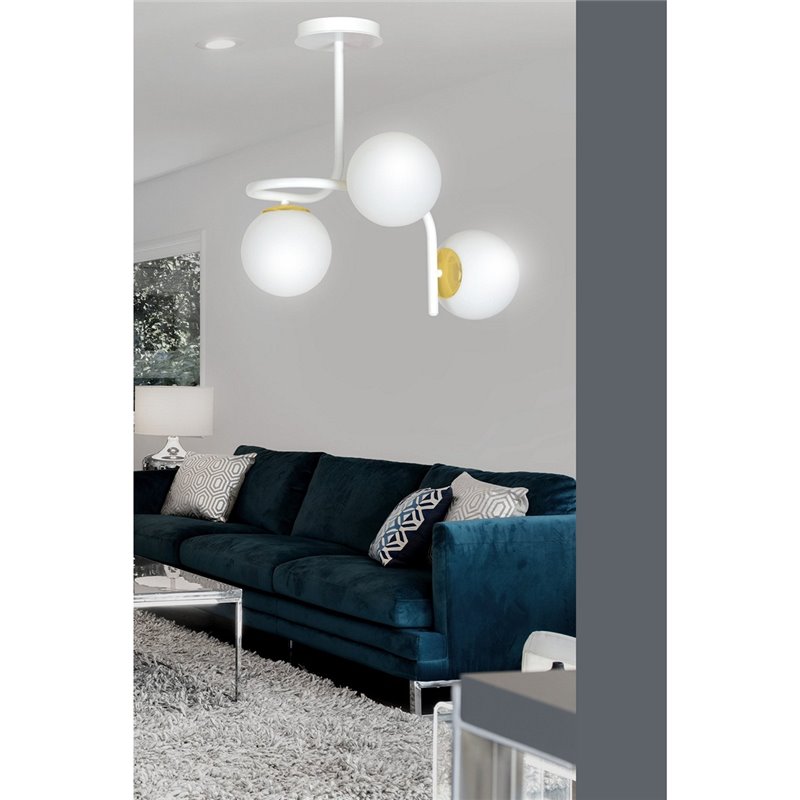 RAGNAR 3 WHITE GOLD EMIBIG Lampa sufitowa RAGNAR 3 WHITE GOLD EMIBIG Lampa sufitowa