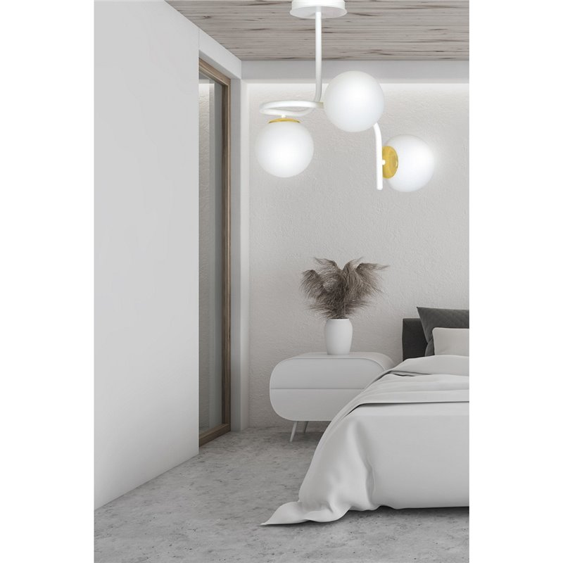 RAGNAR 3 WHITE GOLD EMIBIG Lampa sufitowa RAGNAR 3 WHITE GOLD EMIBIG Lampa sufitowa