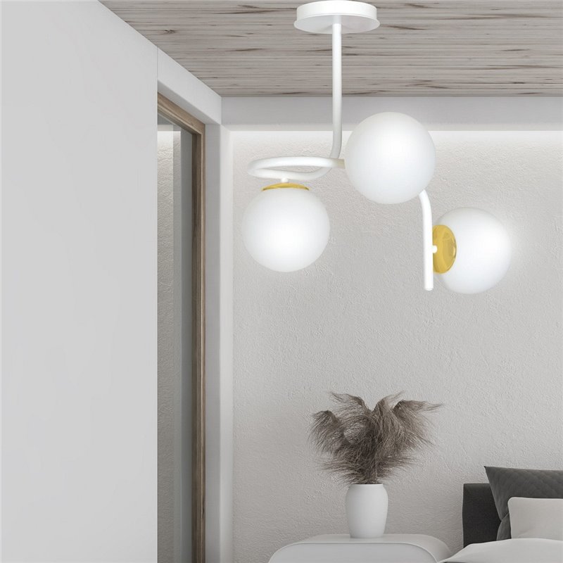 RAGNAR 3 WHITE GOLD EMIBIG Lampa sufitowa RAGNAR 3 WHITE GOLD EMIBIG Lampa sufitowa