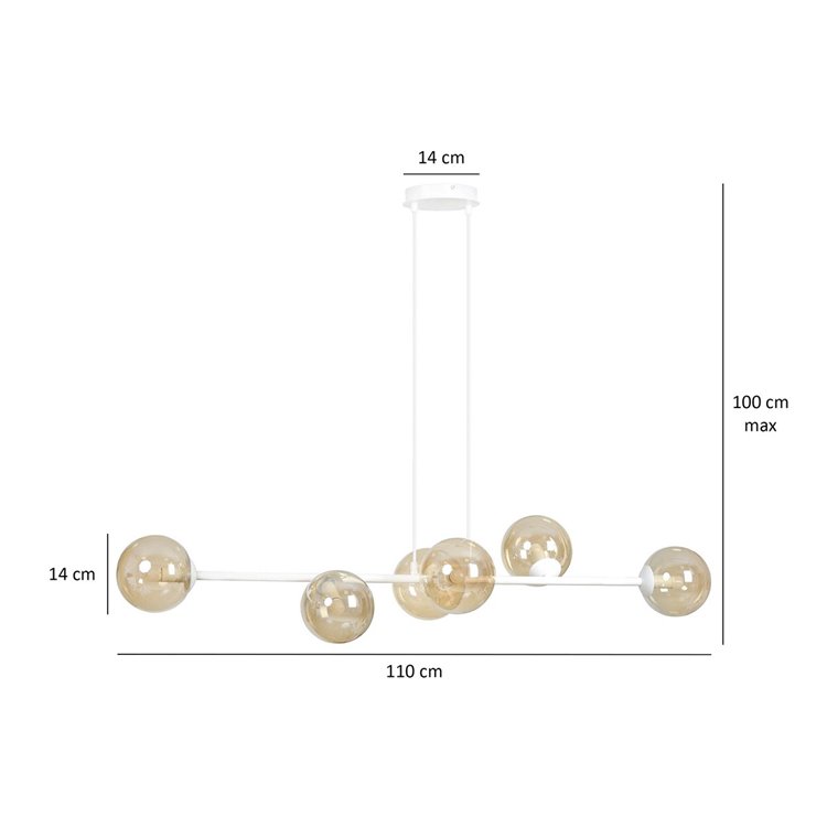 ROSSI 6 WH MIODOWY EMIBIG Lampa wisząca