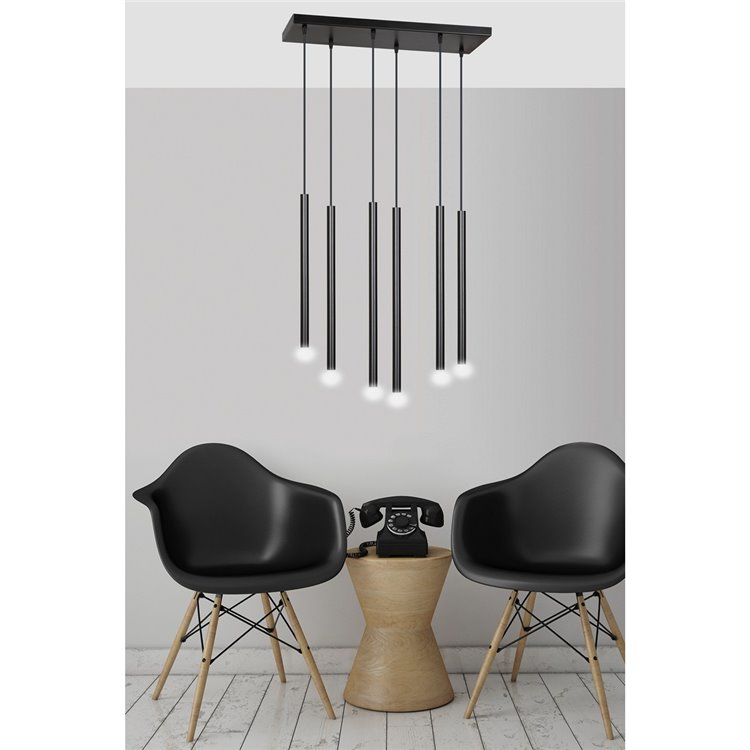 SELTER 6 BLACK EMIBIG Lampa wisząca