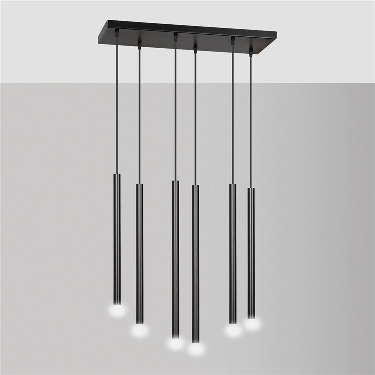 SELTER 6 BLACK EMIBIG Lampa wisząca