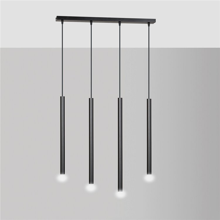 SELTER 4 BLACK EMIBIG Lampa wisząca