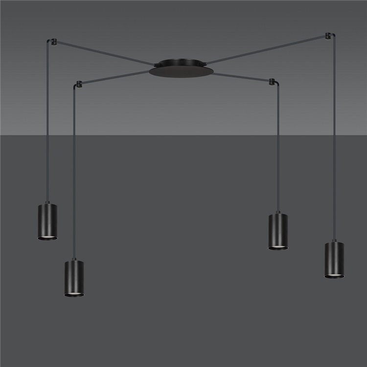 TRAKER 4 BL/BLACK EMIBIG Lampa wisząca