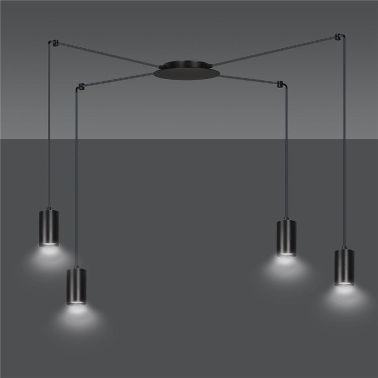 TRAKER 4 BL/BLACK EMIBIG Lampa wisząca