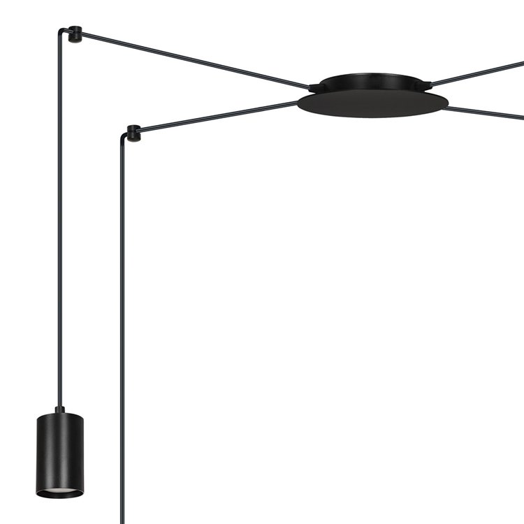 TRAKER 4 BL/BLACK EMIBIG Lampa wisząca