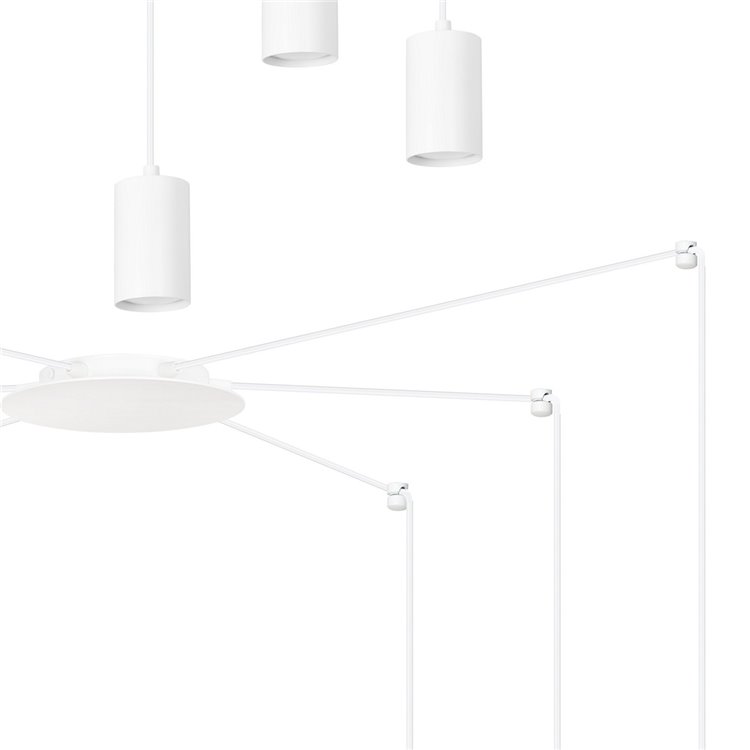 TRAKER 6 WH/WHITE EMIBIG Lampa wisząca