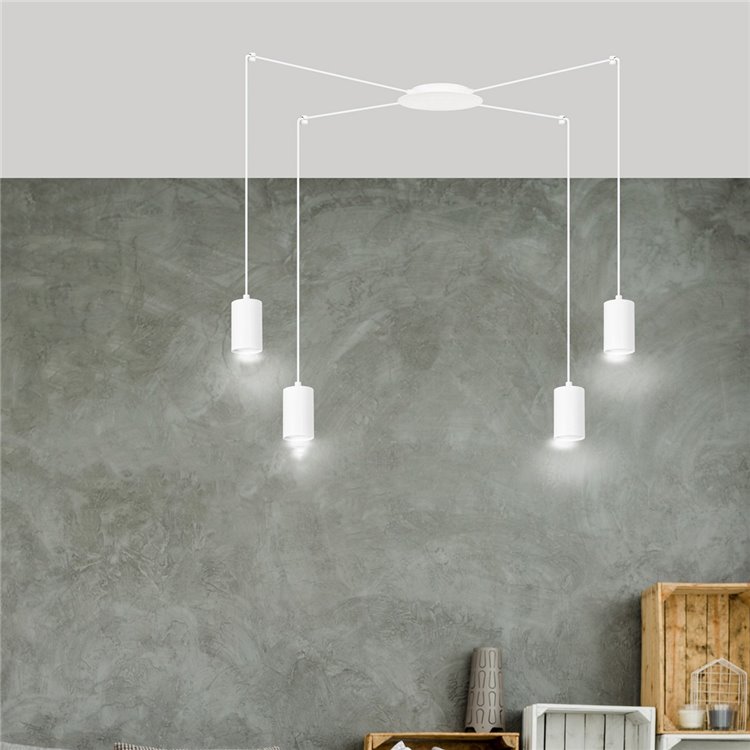 TRAKER 4 WH/WHITE EMIBIG Lampa wisząca