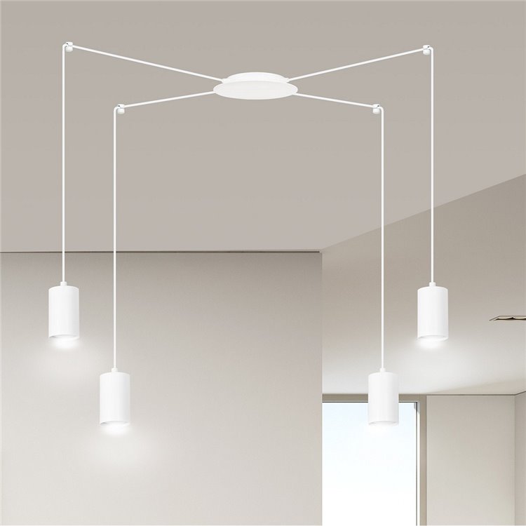 TRAKER 4 WH/WHITE EMIBIG Lampa wisząca