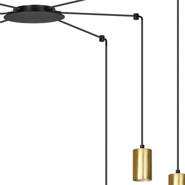 TRAKER 6 BL/GOLD EMIBIG Lampa wisząca