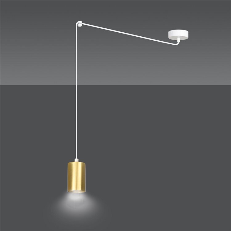 TRAKER 1 WH/GOLD EMIBIG Lampa wisząca