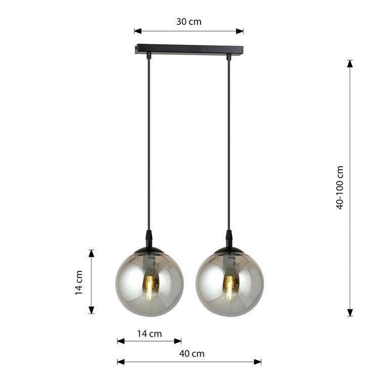 COSMO 2 BL GRAFIT EMIBIG Lampa wisząca