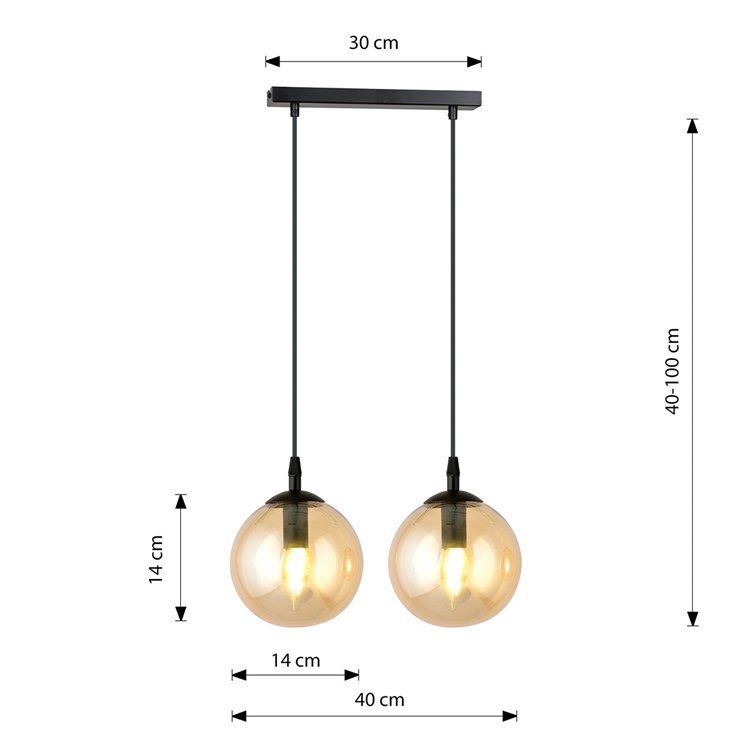 COSMO 2 BL MIODOWY EMIBIG Lampa wisząca