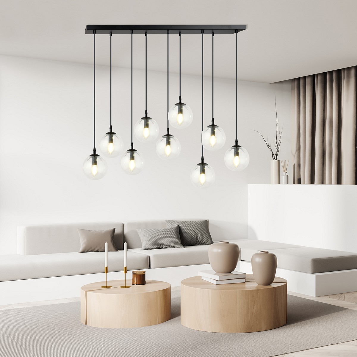 COSMO 9 BL TRANSPARENT EMIBIG Lampa wisząca COSMO 9 BL TRANSPARENT EMIBIG Lampa wisząca
