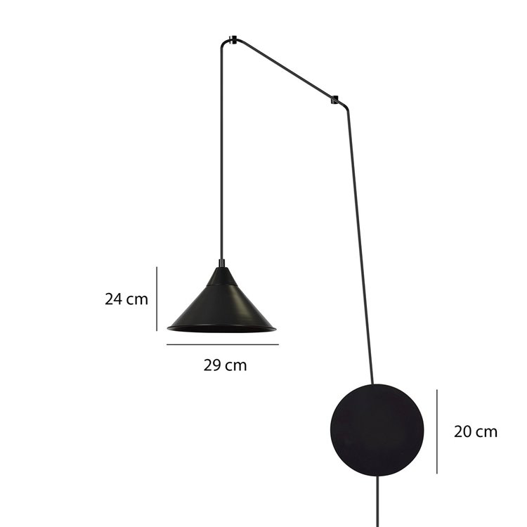 ABRAMO 1 BLACK EMIBIG Lampa wisząca