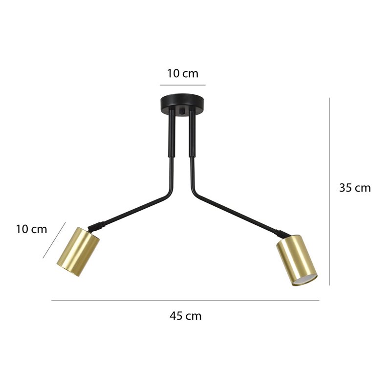 VERNO 2 BLACK EMIBIG Lampa sufitowa VERNO 2 BLACK EMIBIG Lampa sufitowa