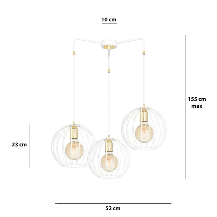 ALBIO 3 WHITE EMIBIG Lampa wisząca