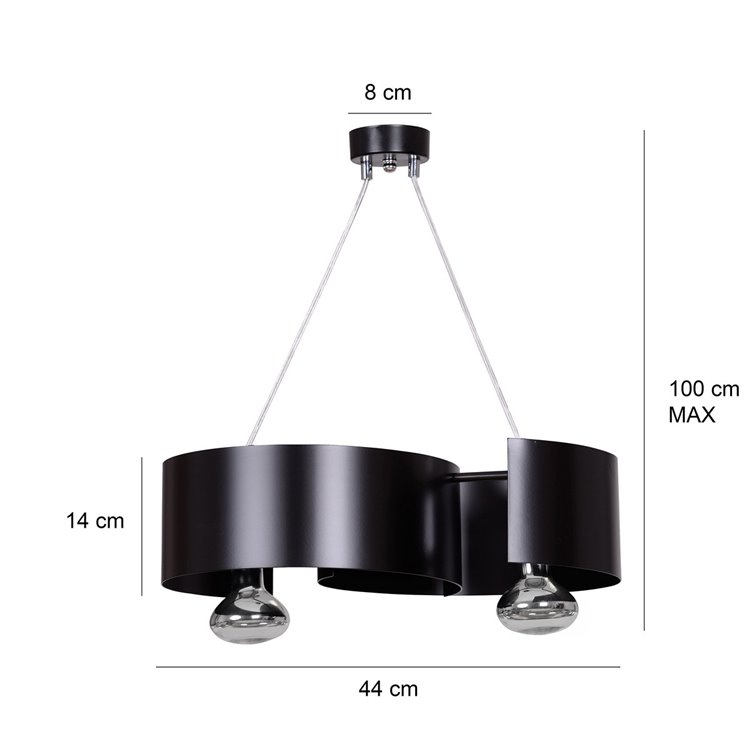 VIXON 2 BLACK EMIBIG Lampa wisząca