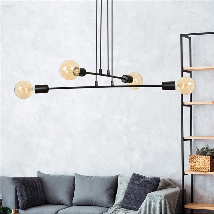 MULTIPO 4 BLACK EMIBIG Lampa wisząca