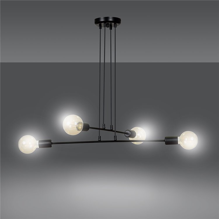 MULTIPO 4 BLACK EMIBIG Lampa wisząca