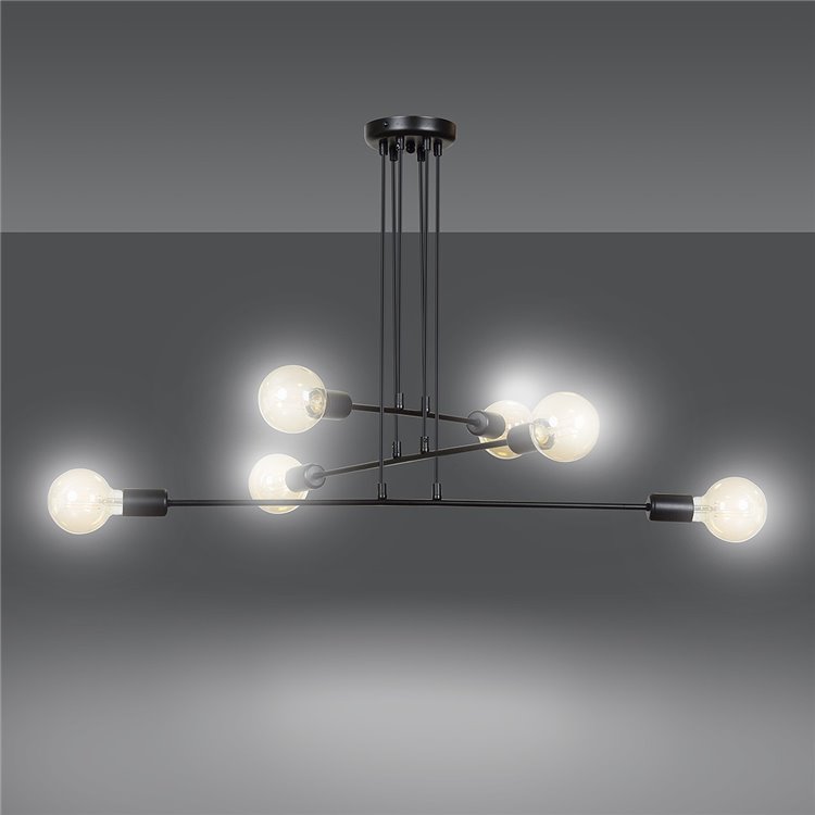 MULTIPO 6 BLACK EMIBIG Lampa wisząca