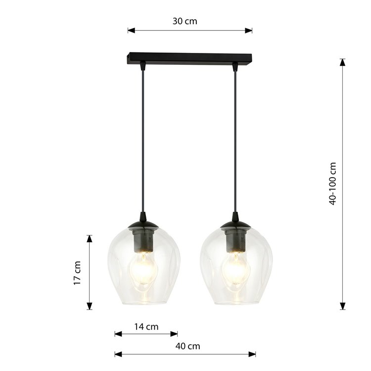 ISTAR 2 BL TRANSPARENT EMIBIG Lampa wisząca