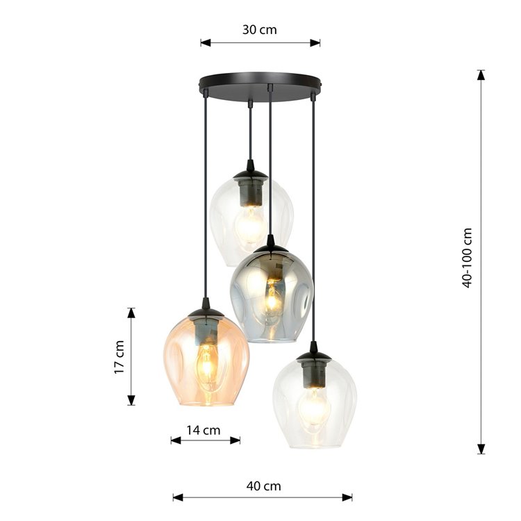 ISTAR 4 BL PREMIUM MIX EMIBIG Lampa wisząca