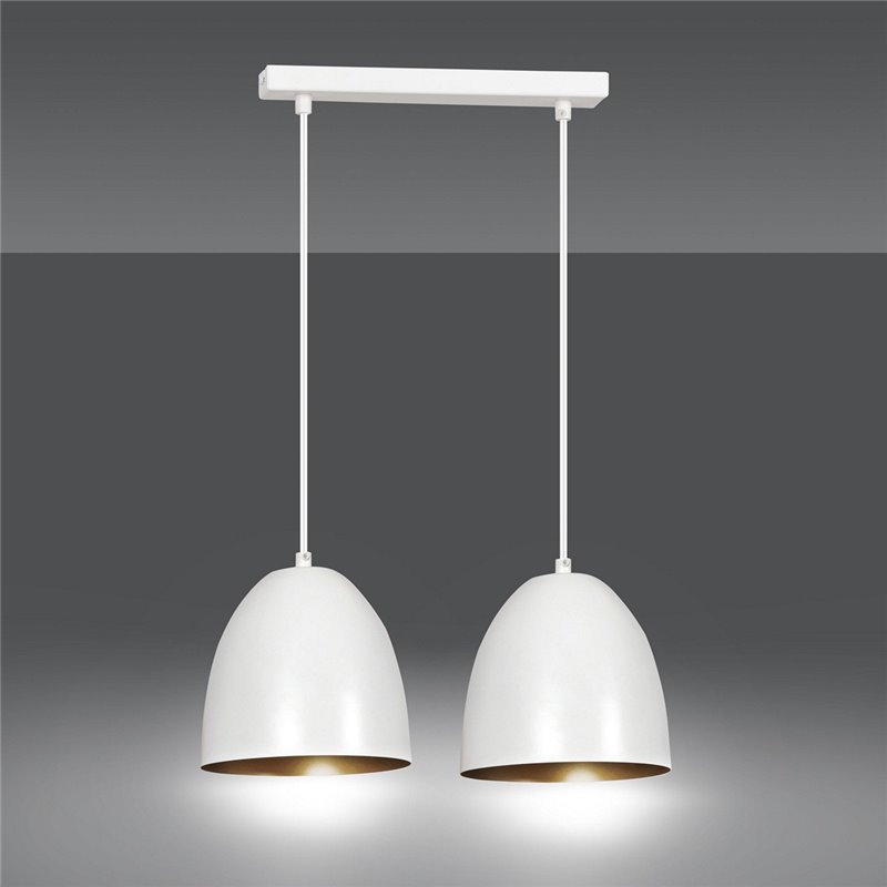 LENOX 2 WHITE / GOLD EMIBIG Lampa wisząca LENOX 2 WHITE / GOLD EMIBIG Lampa wisząca
