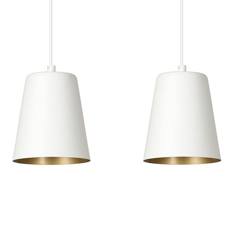 MILARGO 2 WHITE / GOLD EMIBIG Lampa wisząca