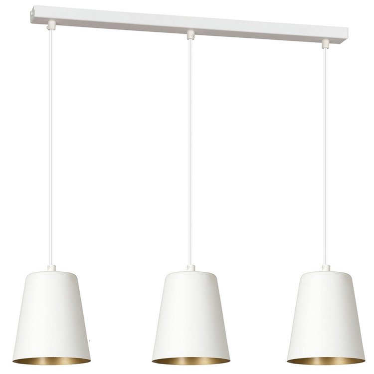 MILARGO 3 WHITE / GOLD EMIBIG Lampa wisząca